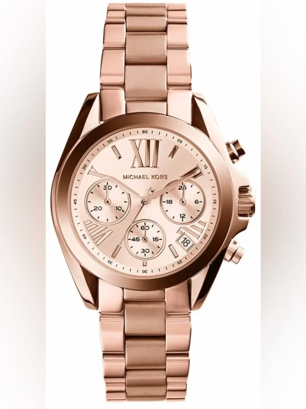 Michael Kors Metallic Rose Chronograph Watch ya